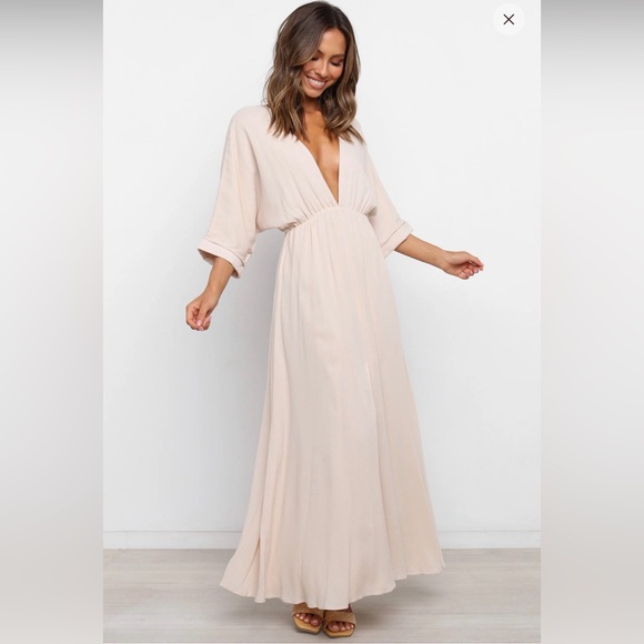 Girl And The Sun Dresses & Skirts - Girl and the Sun beige Maxi Dress